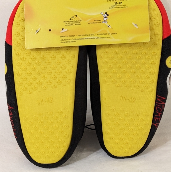 Disney Junior Mickey Mouse Toddler Boys 3D Design Plush Slippers, Size 11-12 - Picture 5 of 5